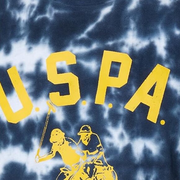 NWT - Men's U.S. POLO ASSN. Tie-Dye Graphic T-Shirt, Navy – Size XLT - Picture 3 of 10